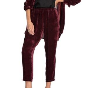NWT Johnny Was Corduroy Velvet Holiday Pant in Sherry size XS